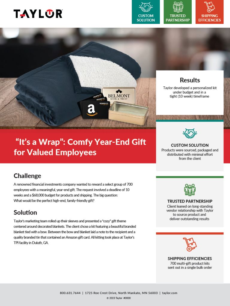 Case Study Year End Kitting